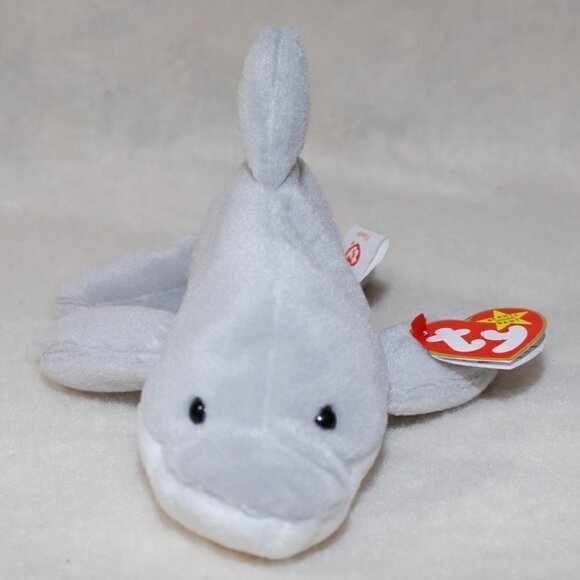 RETIRED Flash Dolphin Ty Beanie Baby 1993 Original 4th/4th gen tags - Picture 3 of 10